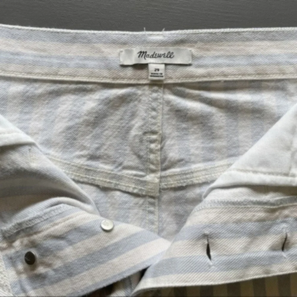 Madewell Stretch A-Line Mini Skirt in Pompano Stripe​​​​